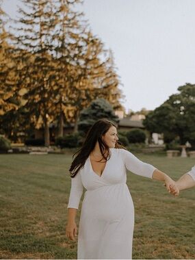 Soft Stretch Maternity Engagement Maxi Dress
